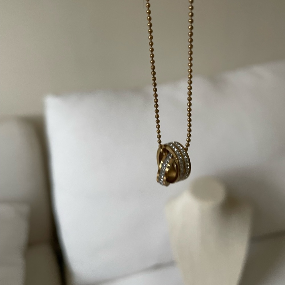 Interlocked Rings Necklace - Picture 3 of 6